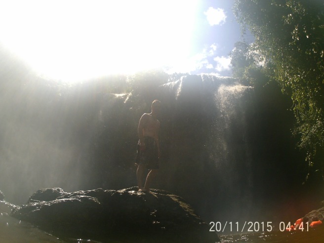 Me at the second level of the waterfall at Phnom Kulen National Park. Photo taken on my poor man's Go Pro - the Kitvision Splash camera. Oh and yes, I didn't meant to leave the date and time stamp on - showing UK time still too!